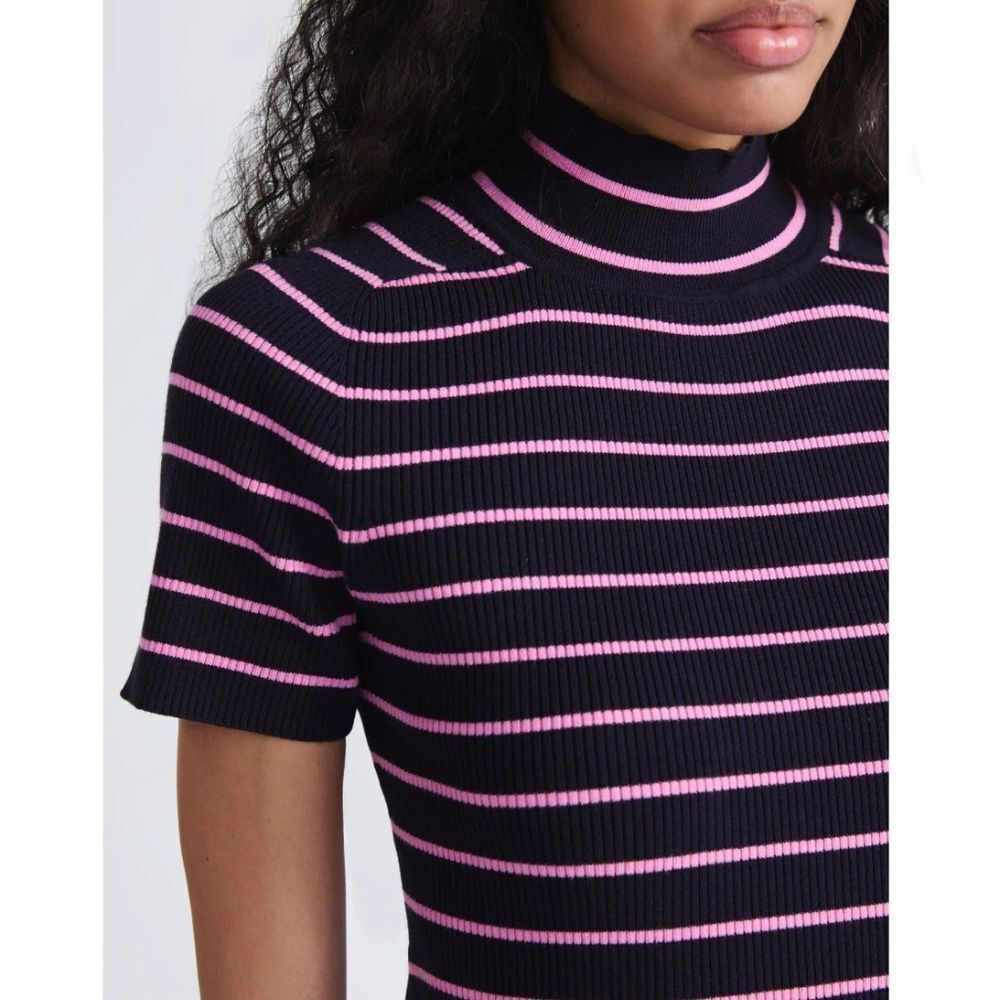 Cozy Yarn Mock Neck Sweater Short Sleeves Lightweight Size S - Picture 5 of 7